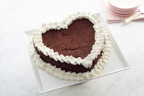 Heart shaped chocolate cake