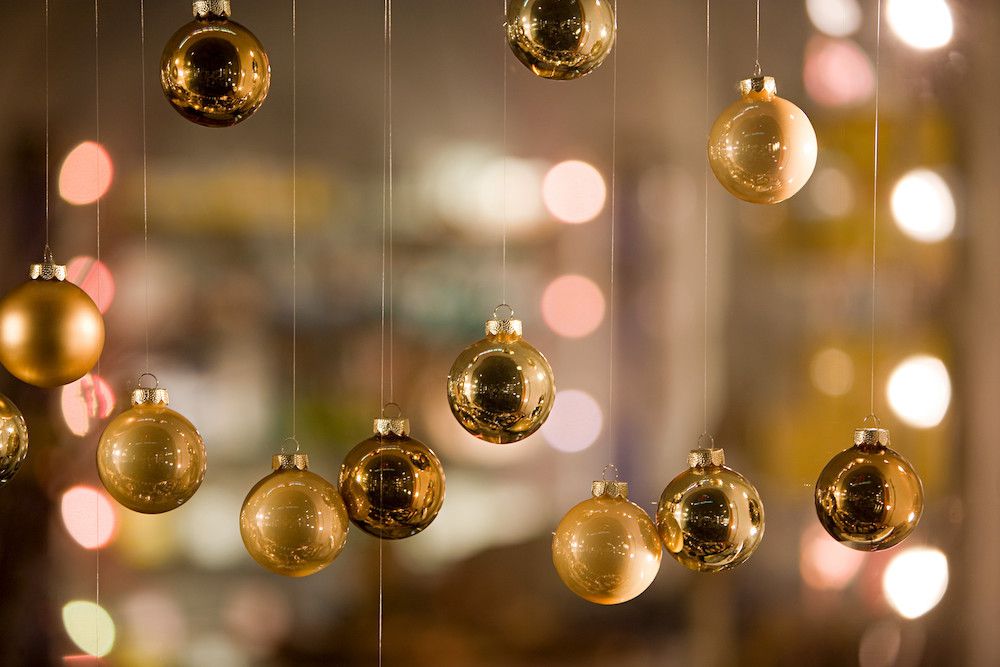 Ornaments hanging from ceiling 