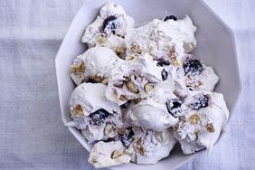 chewy fruitcake meringues