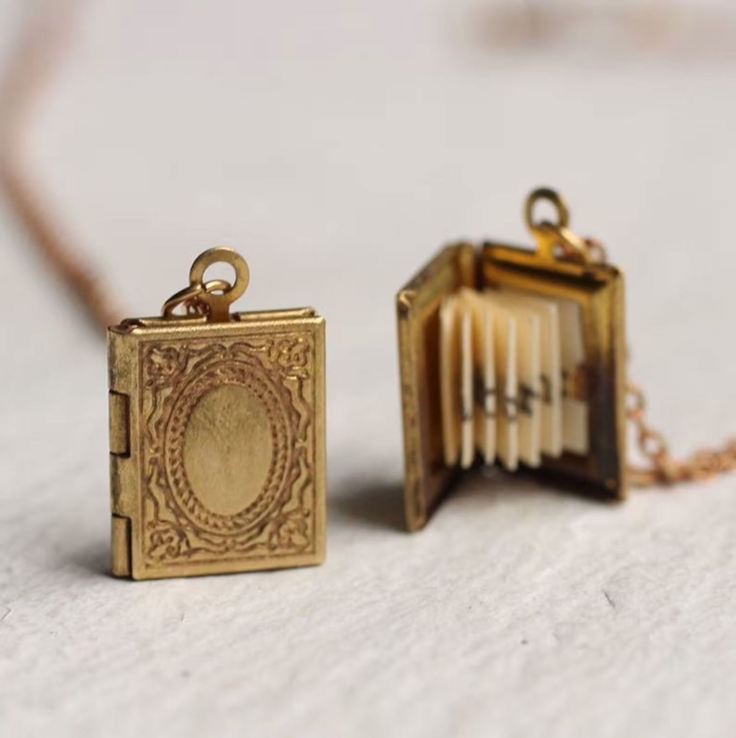 Etsy book locket necklace