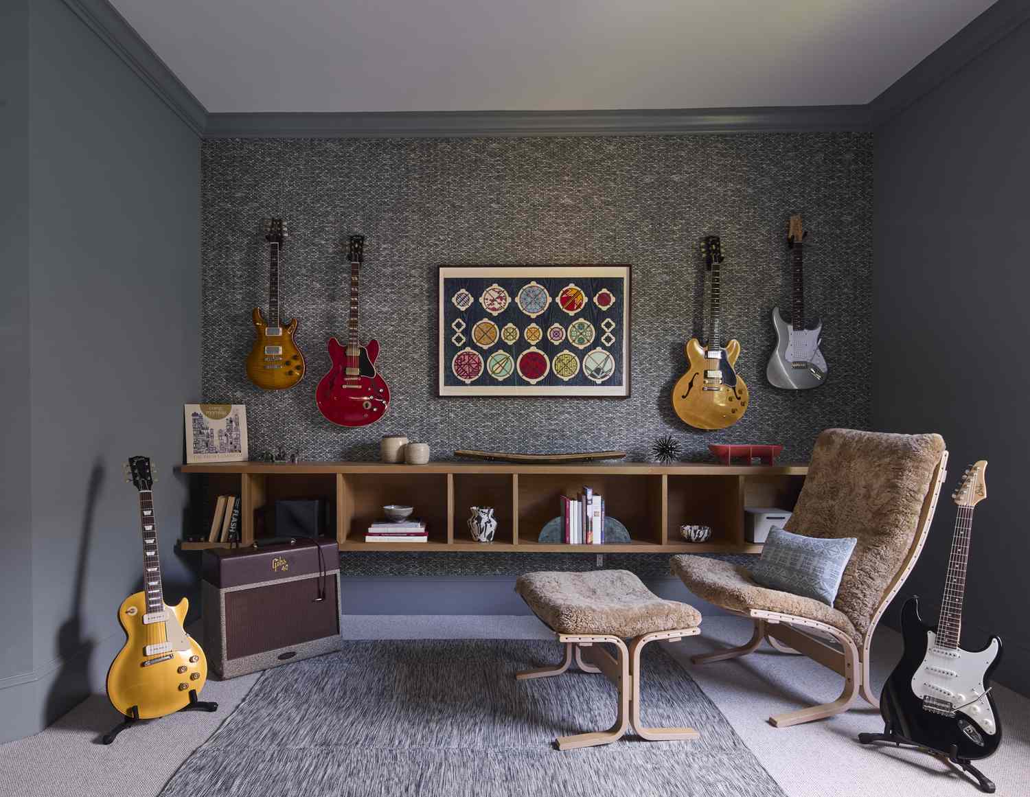 fabric wall decor idea