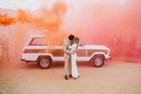 wedding exits smoke bombs