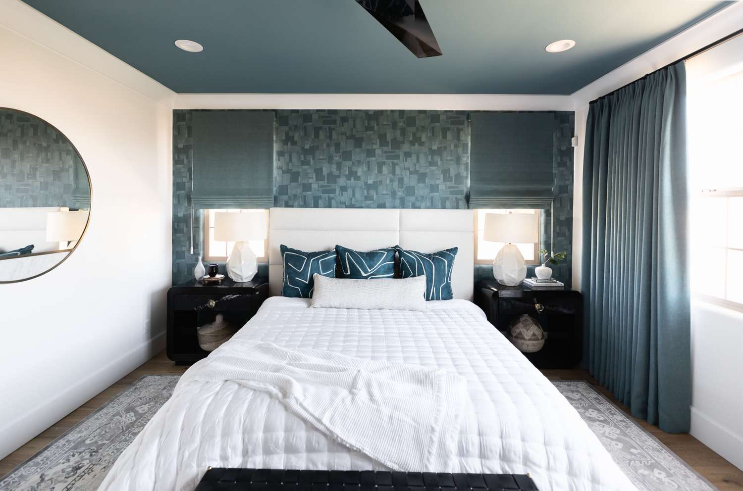 Dusty muted green bedroom