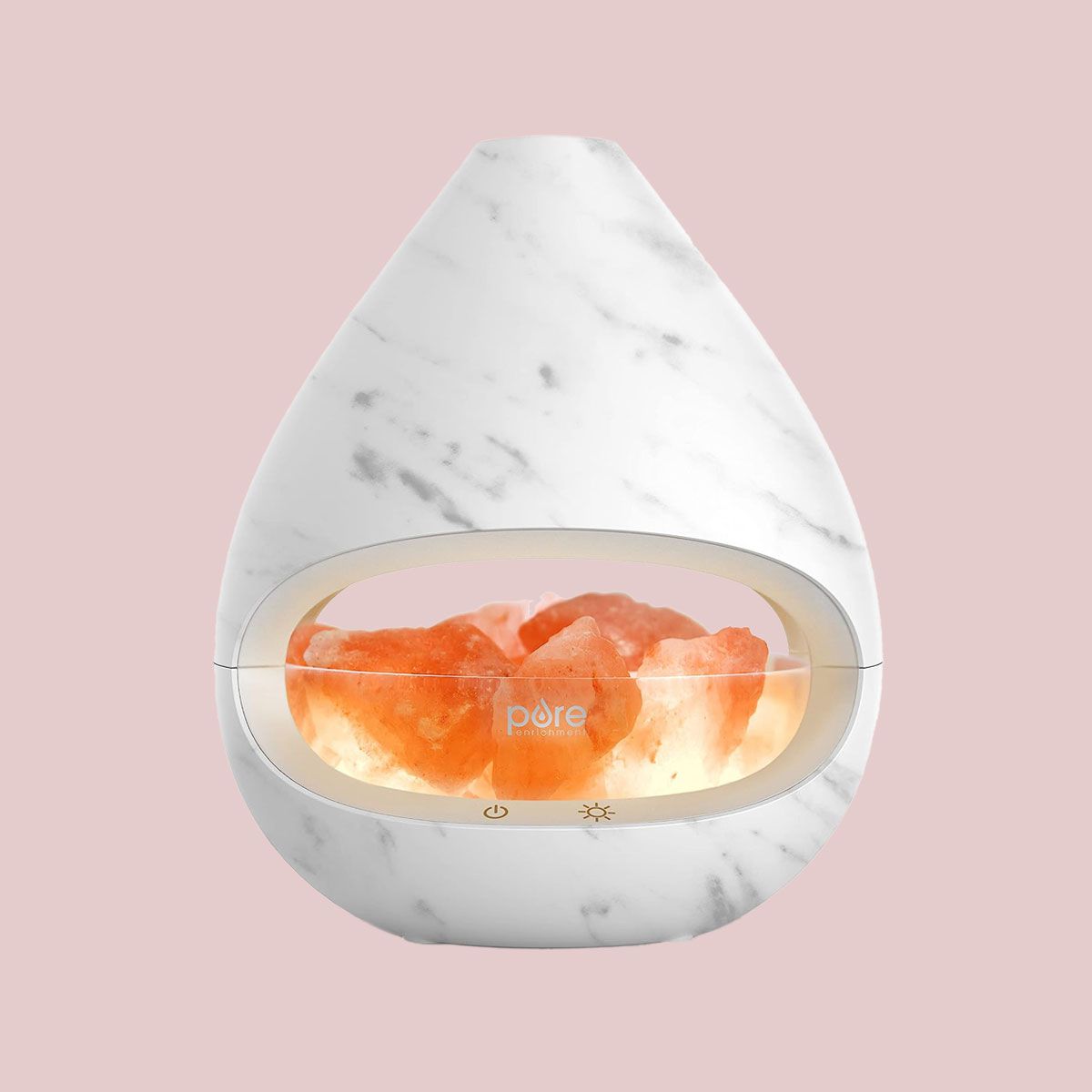 Pure Enrichment PureGlow Crystal Himalayan Salt Lamp and Ultrasonic Essential Oil Diffuser