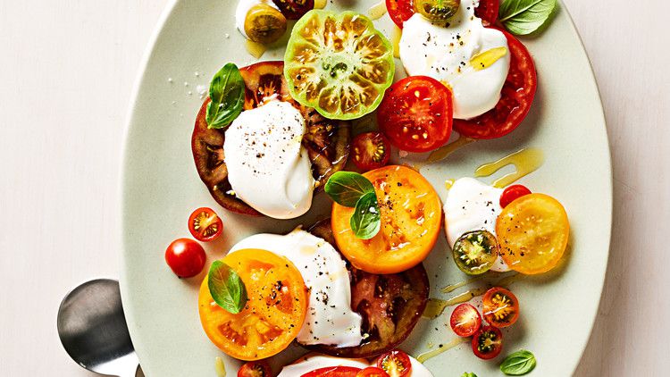 tomatoes with lightly whipped cream