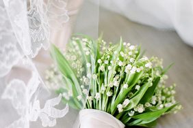 bouquet wraps ribbon green flowers