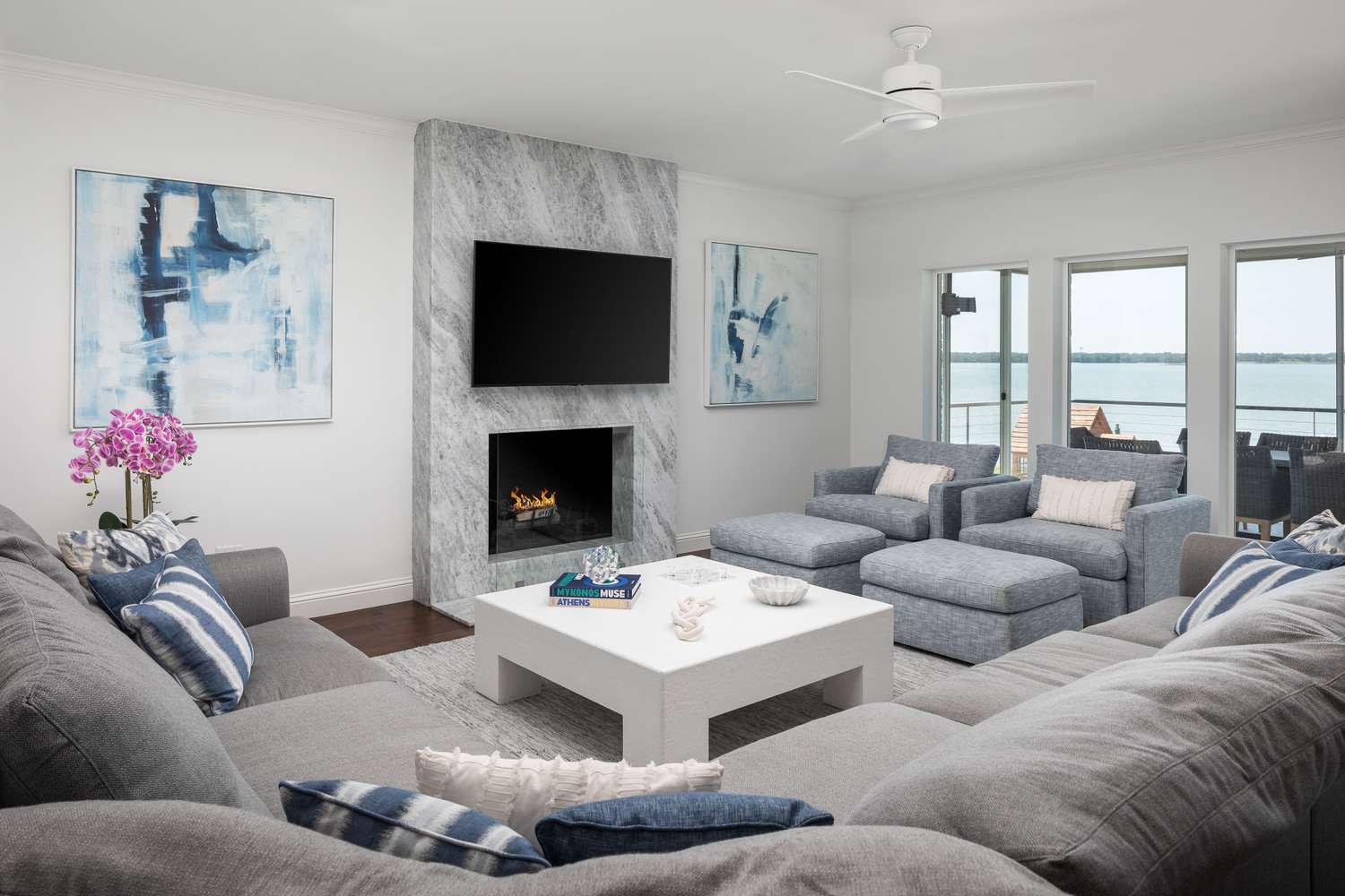 gray theme coastal decor