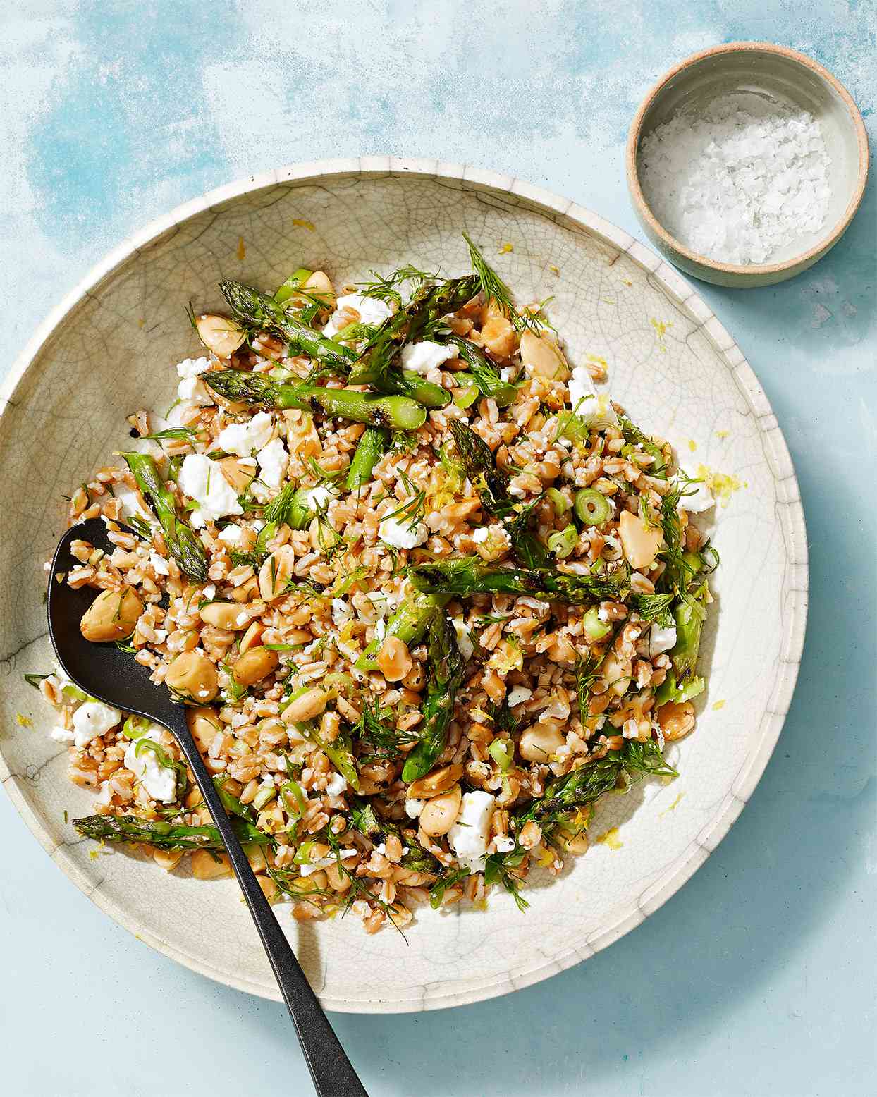 Grilled Asparagus and Farro Salad