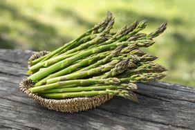  asparagus in a basket