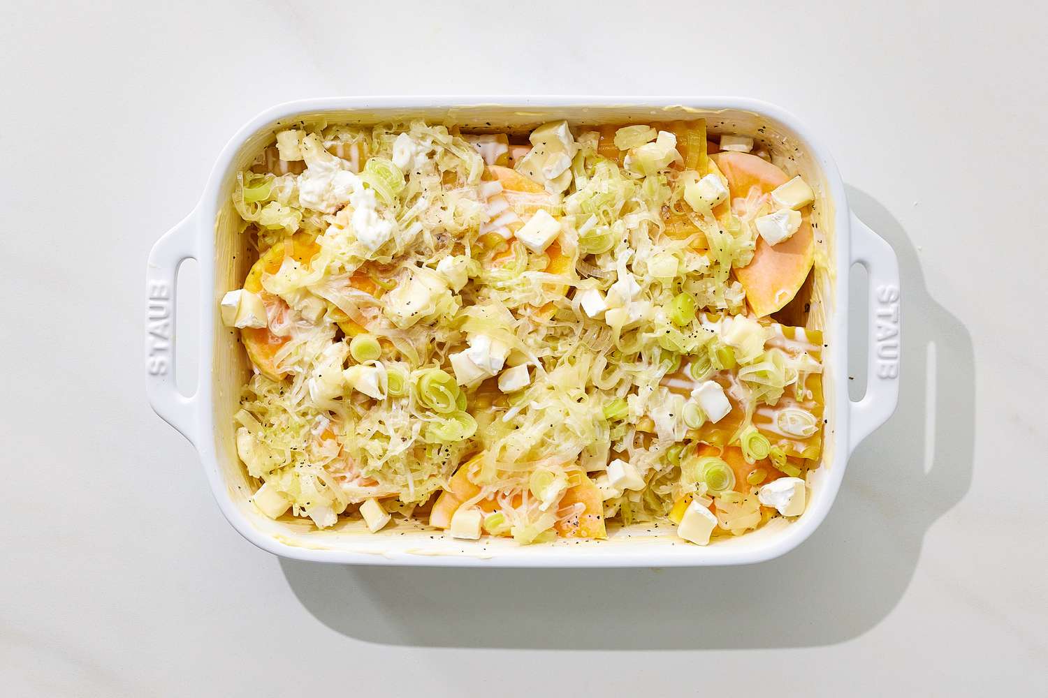 Honeynut Squash, Leek, and Brie Gratin