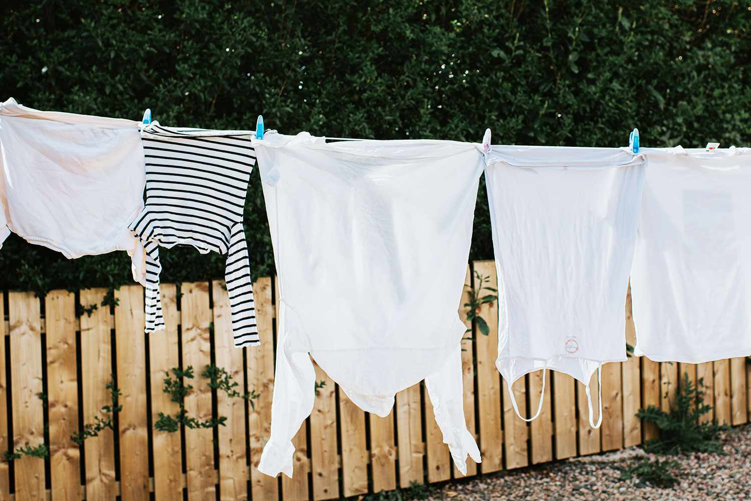 Laundry drying on line