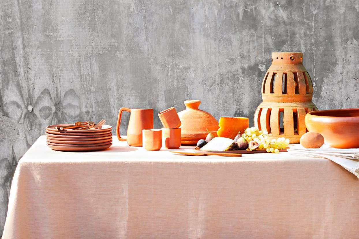 terracotta tableware