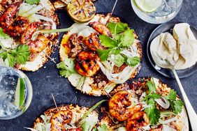 Chipotle-Shrimp Tacos with Fennel and Beans