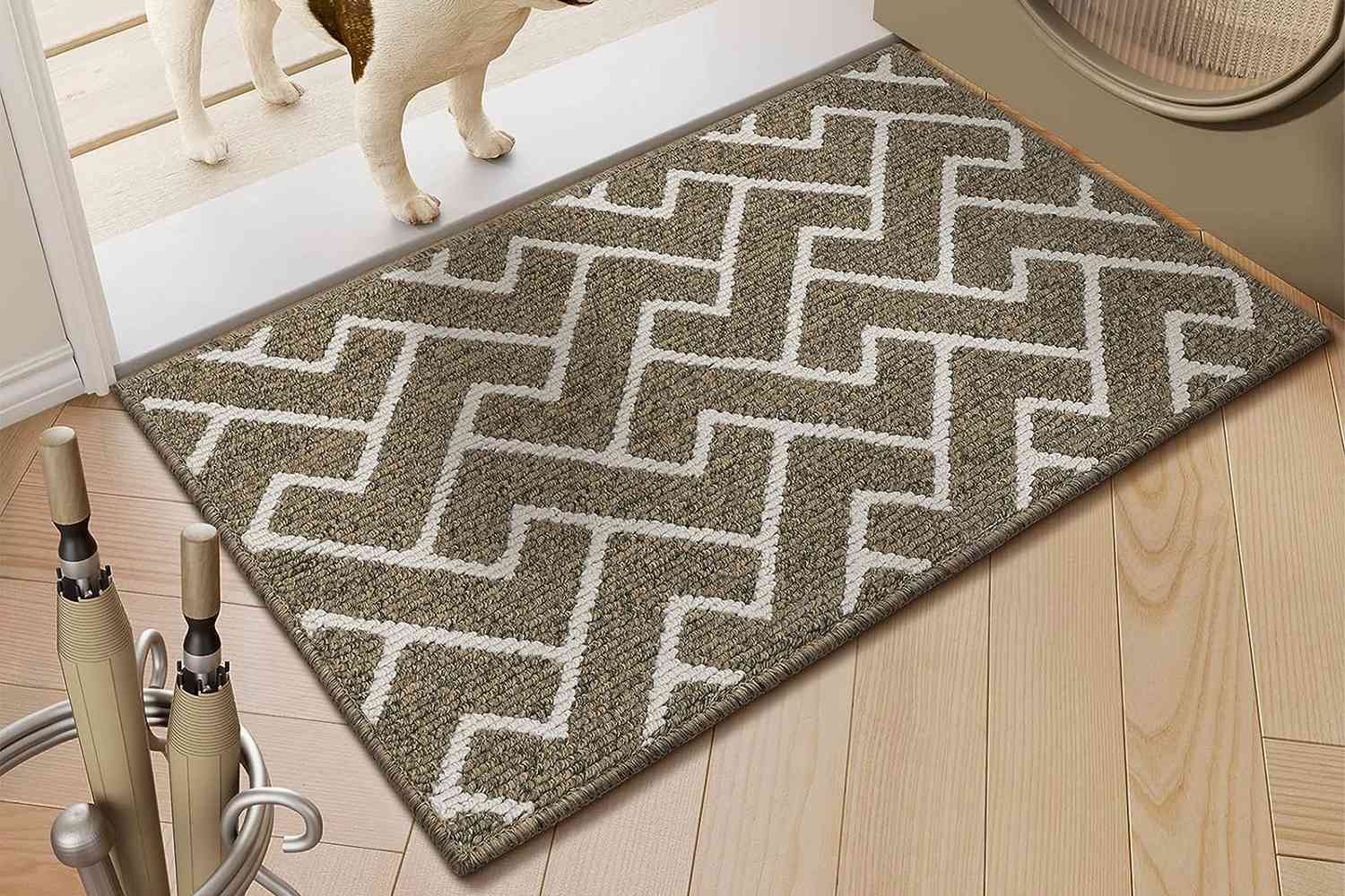 Door Mat Indoor Doormat, Non-Slip Rug Rubber Backing
