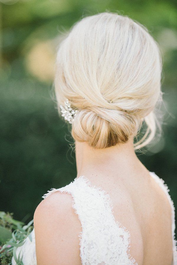 bride hairstyle low bun classic volume