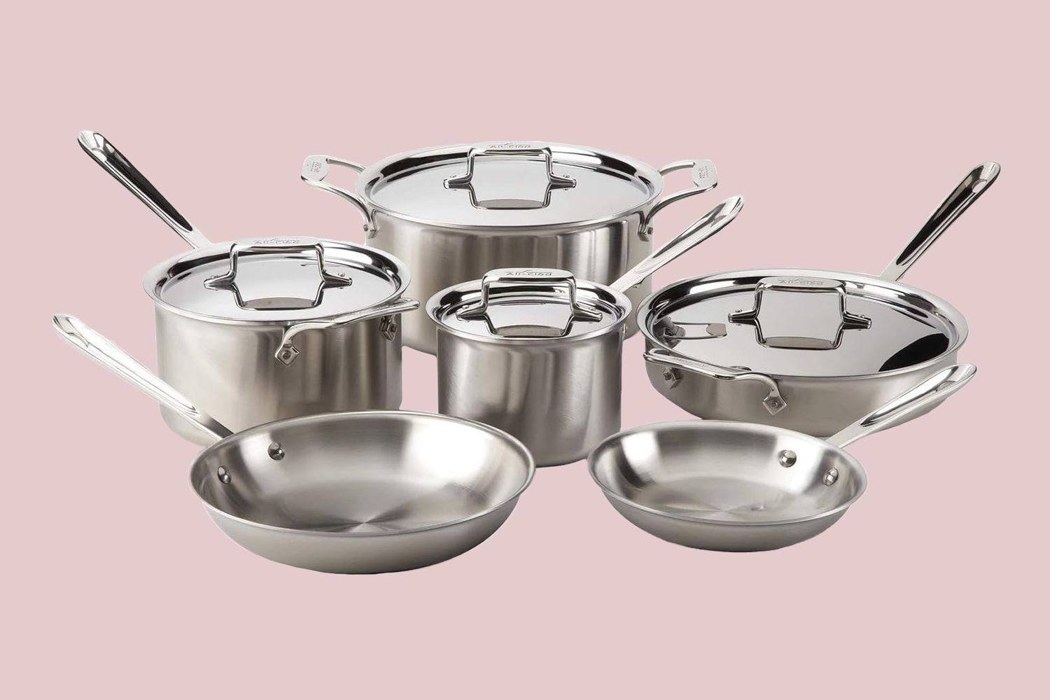 All-Clad D5 Brushed Stainless Steel 10-Piece Cookware Set