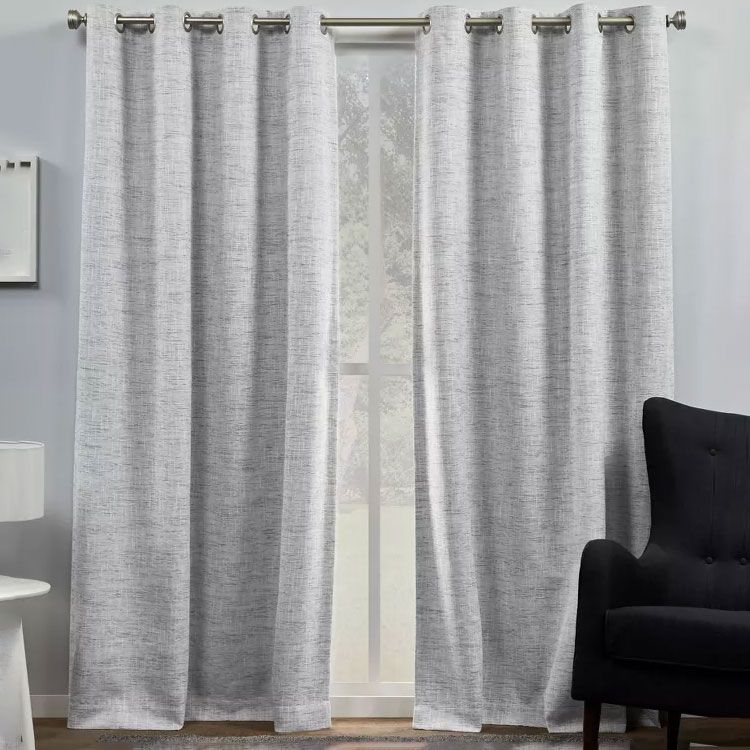 Set of 2 Burke 100% Blackout Grommet Top Curtain Panel - Exclusive Home