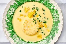 corn soup with corn custard