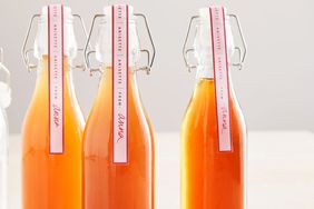 orange anisette in swing-top glass bottles