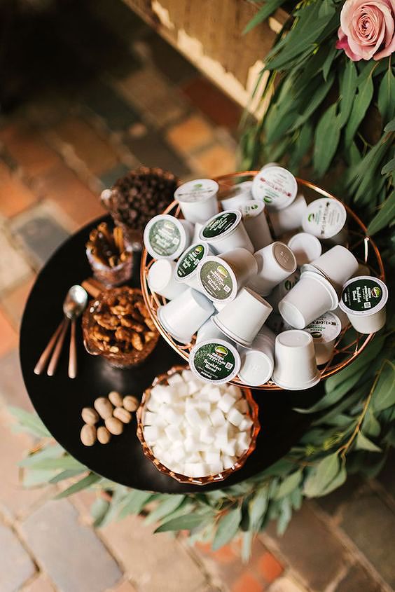 coffee wedding ideas self serve k-cups bar