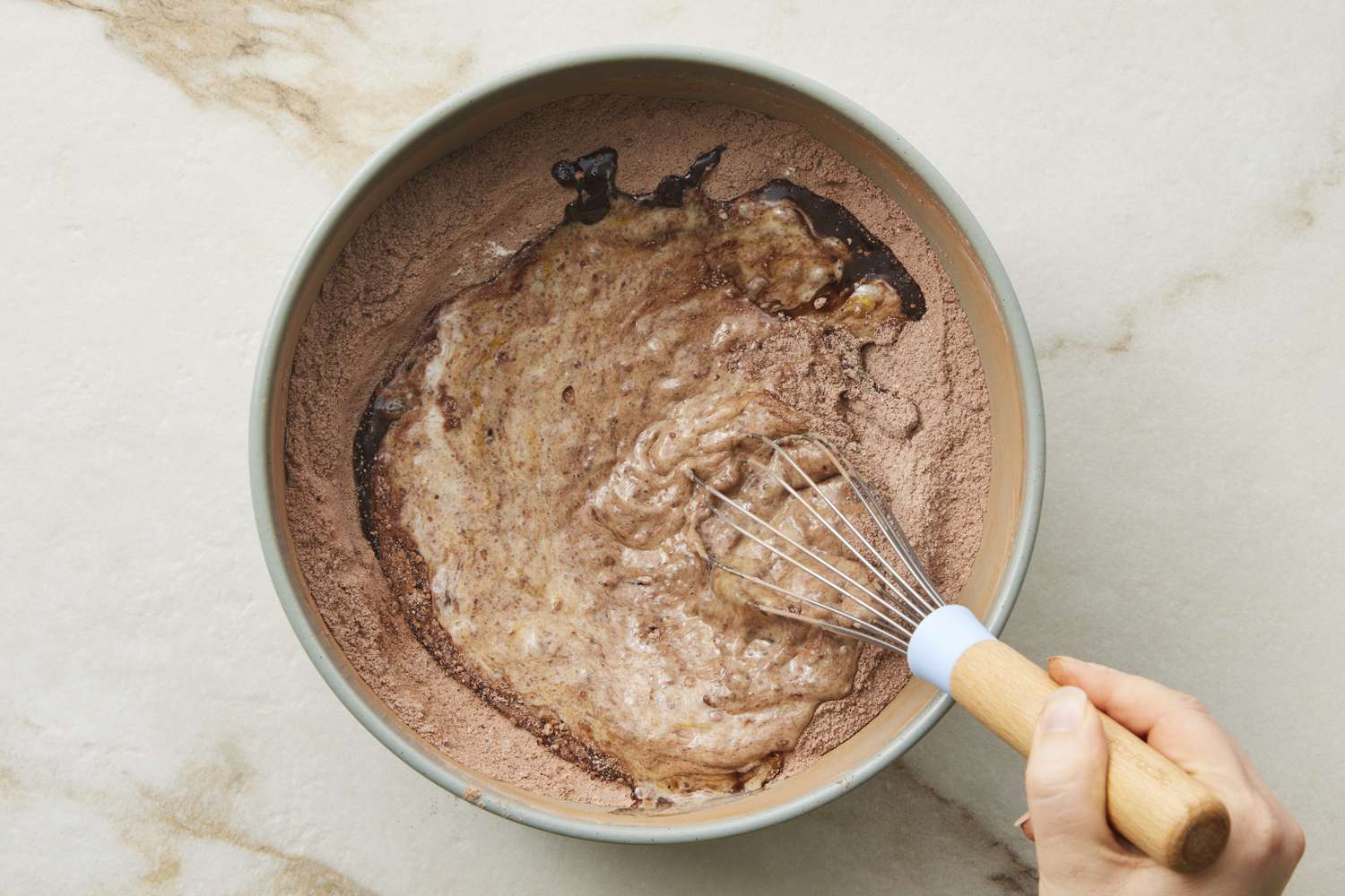 Mixture for one bowl chocolate cake