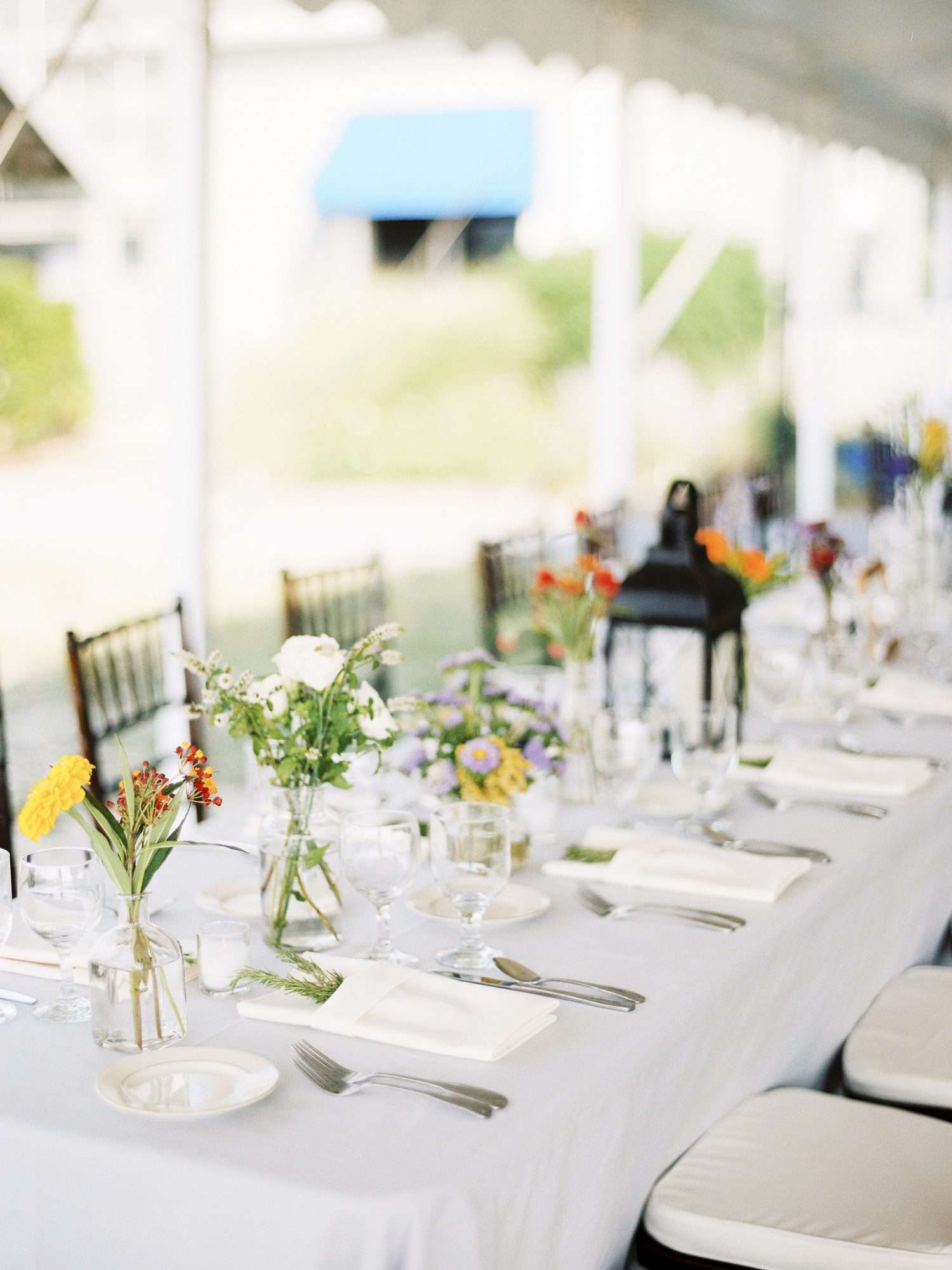 mixed wedding centerpieces