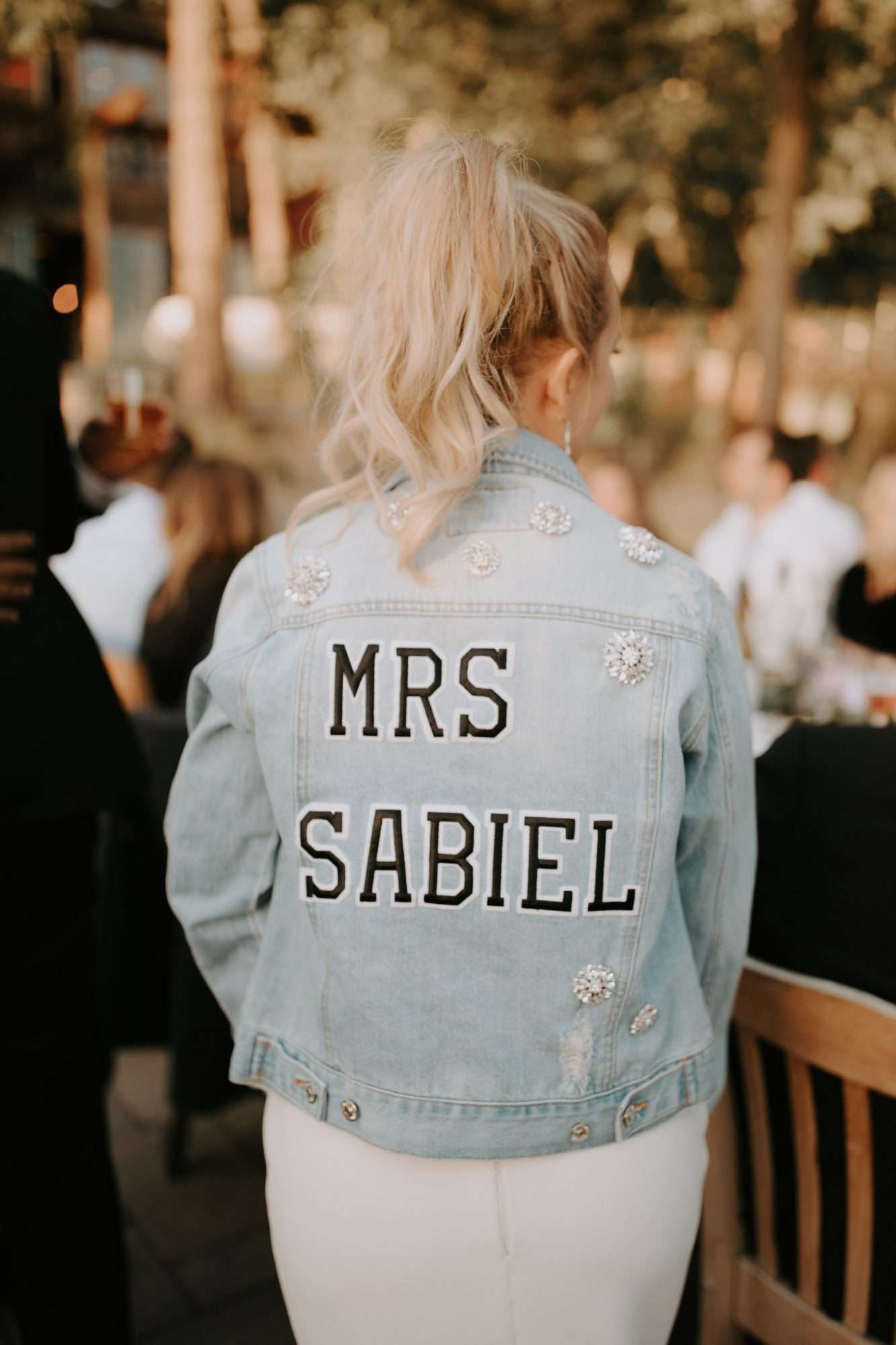 denim jacket with iron on name