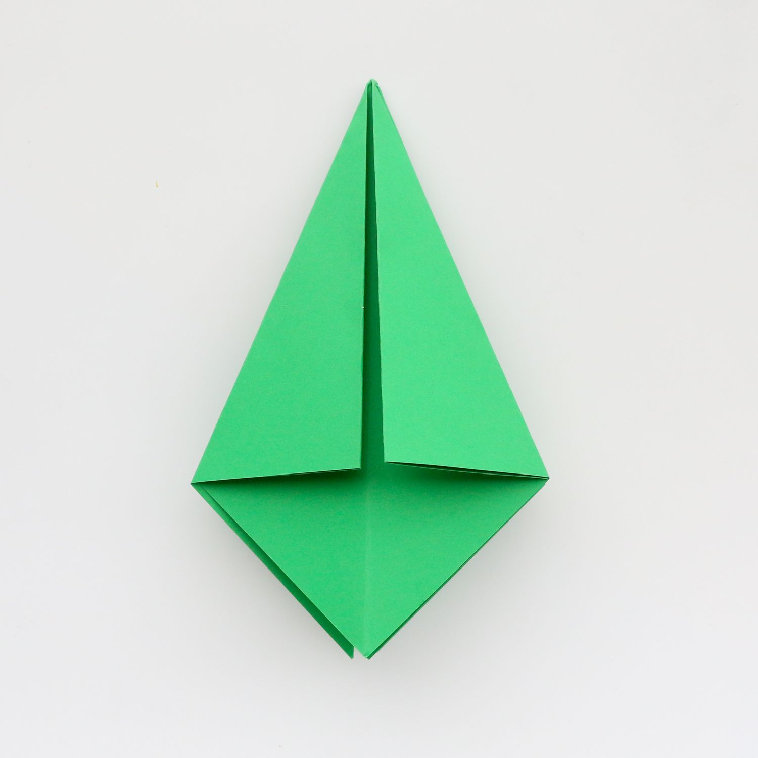 Green piece of paper folded