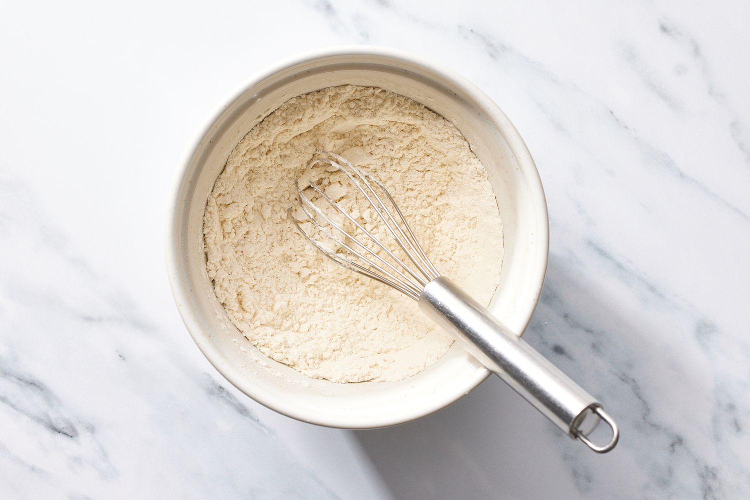 Dry flour ingredients for peanut butter sandwich cookies