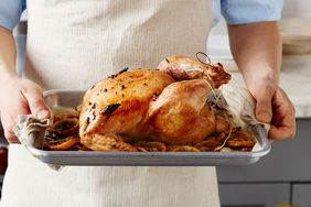 Chicken Roasted Over Lemons and Onions