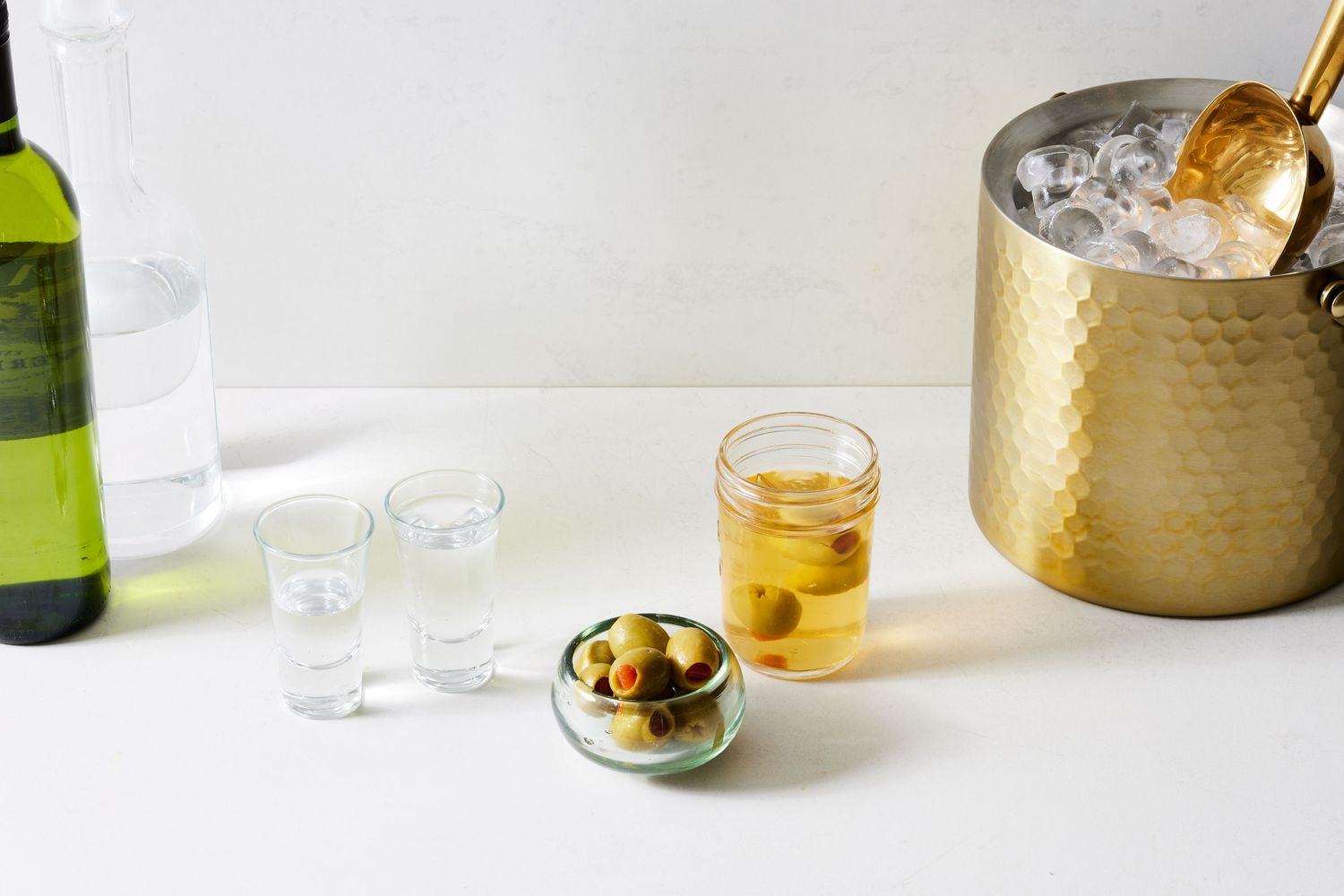 Ingredients for Extra Dirty Martini