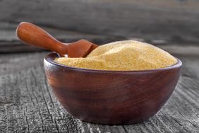 bowl of corn gluten meal 