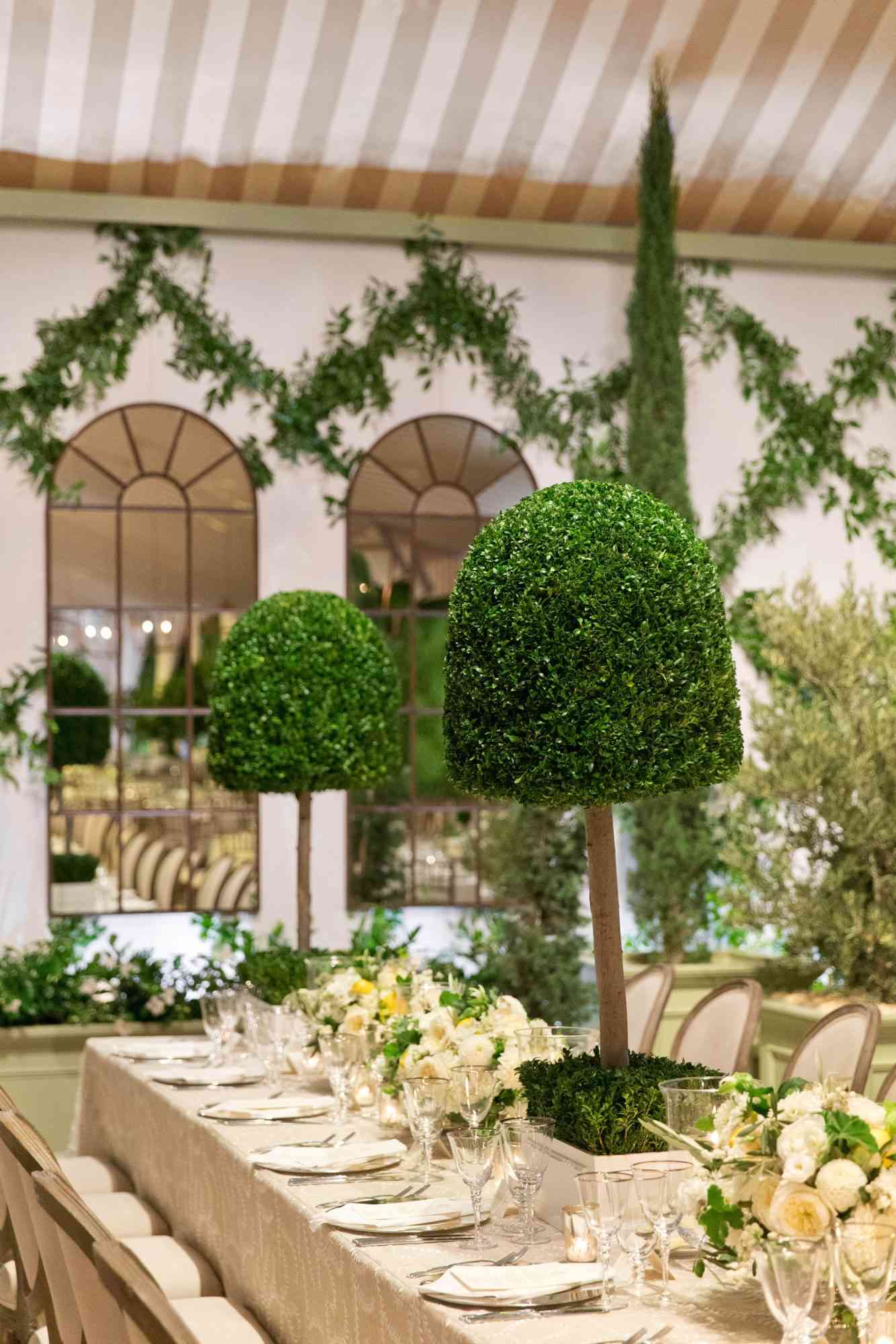 cass heath wedding topiaries