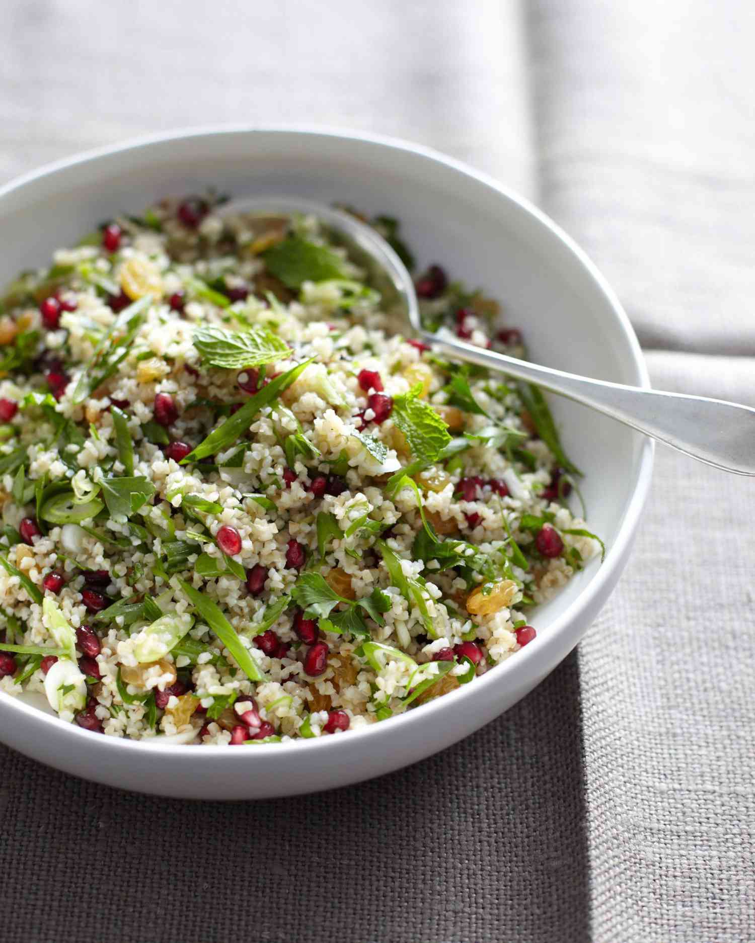 Bulgur Salad with Pomegranate Seeds