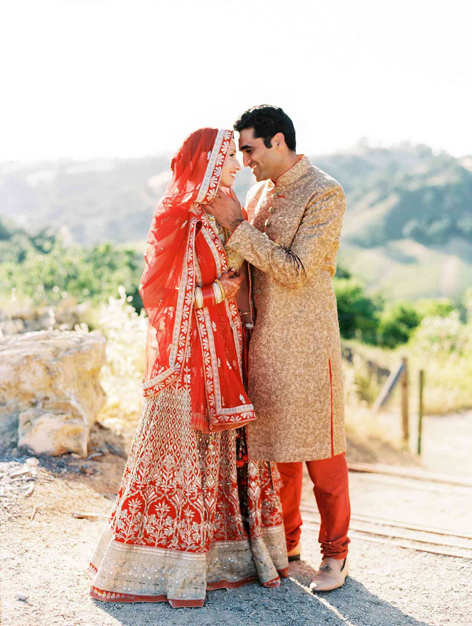 caitlin amit indian wedding couple portrait