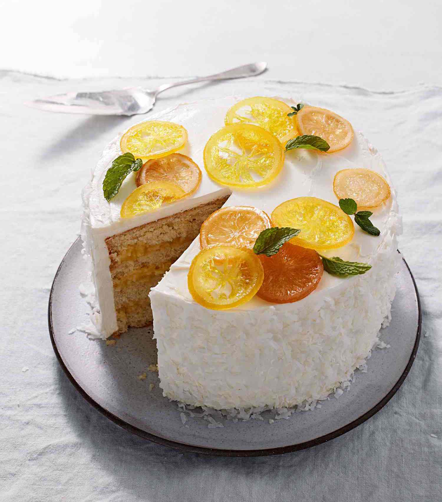 Meyer Lemon Coconut Layer Cake