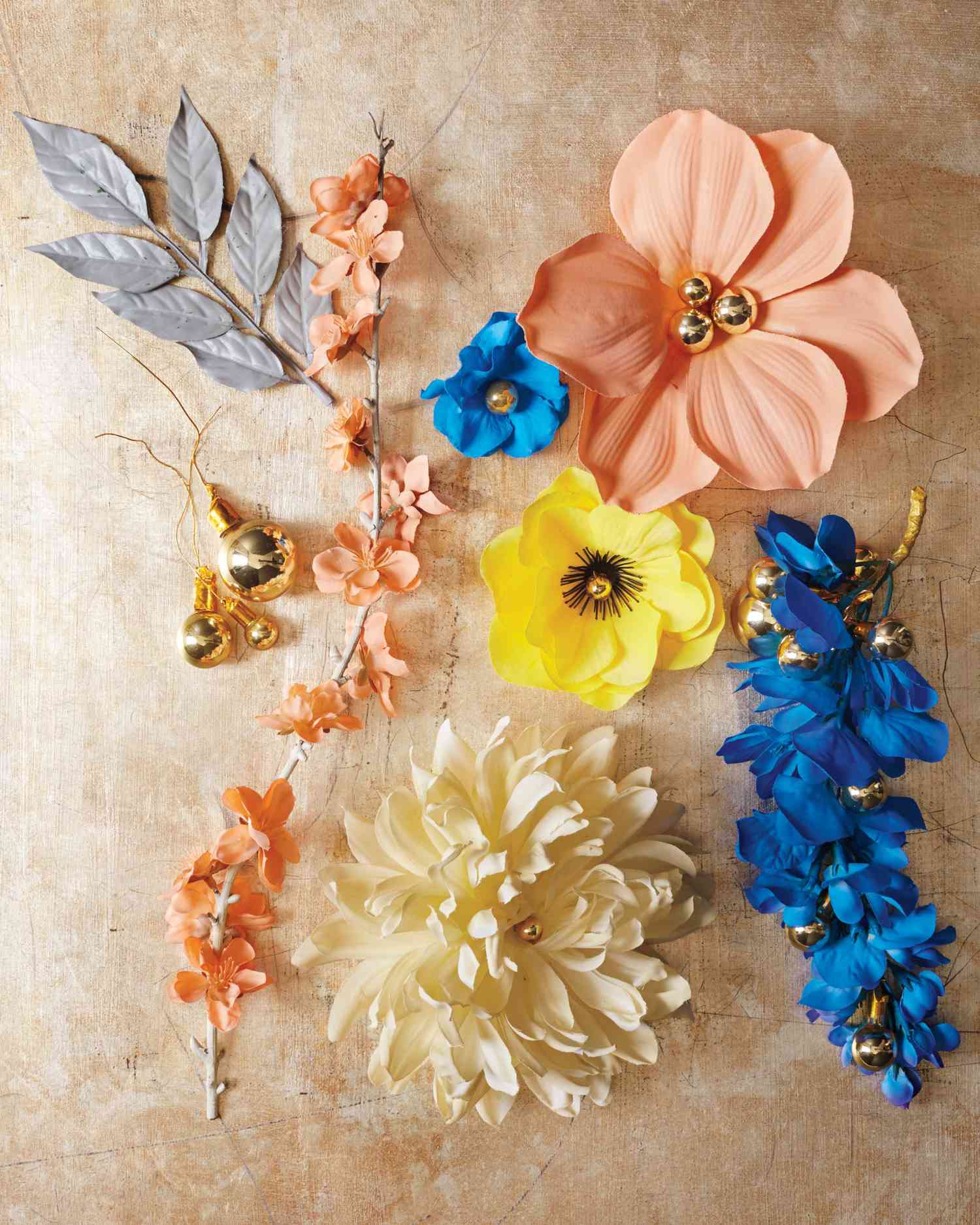 silk flower Christmas ornaments