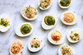 Assorted deviled eggs