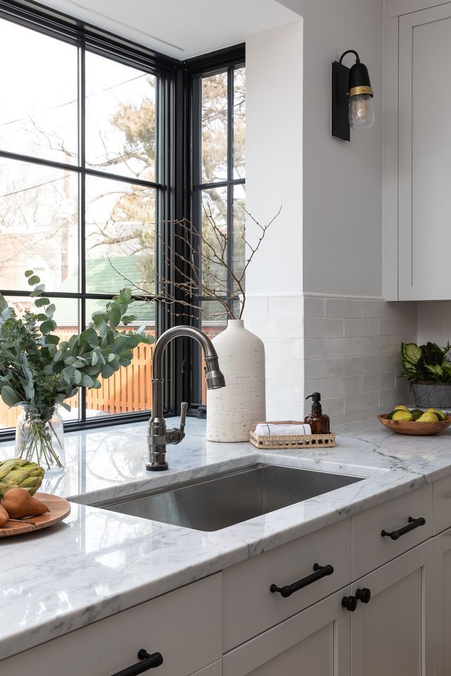 Window above the kitchen sink