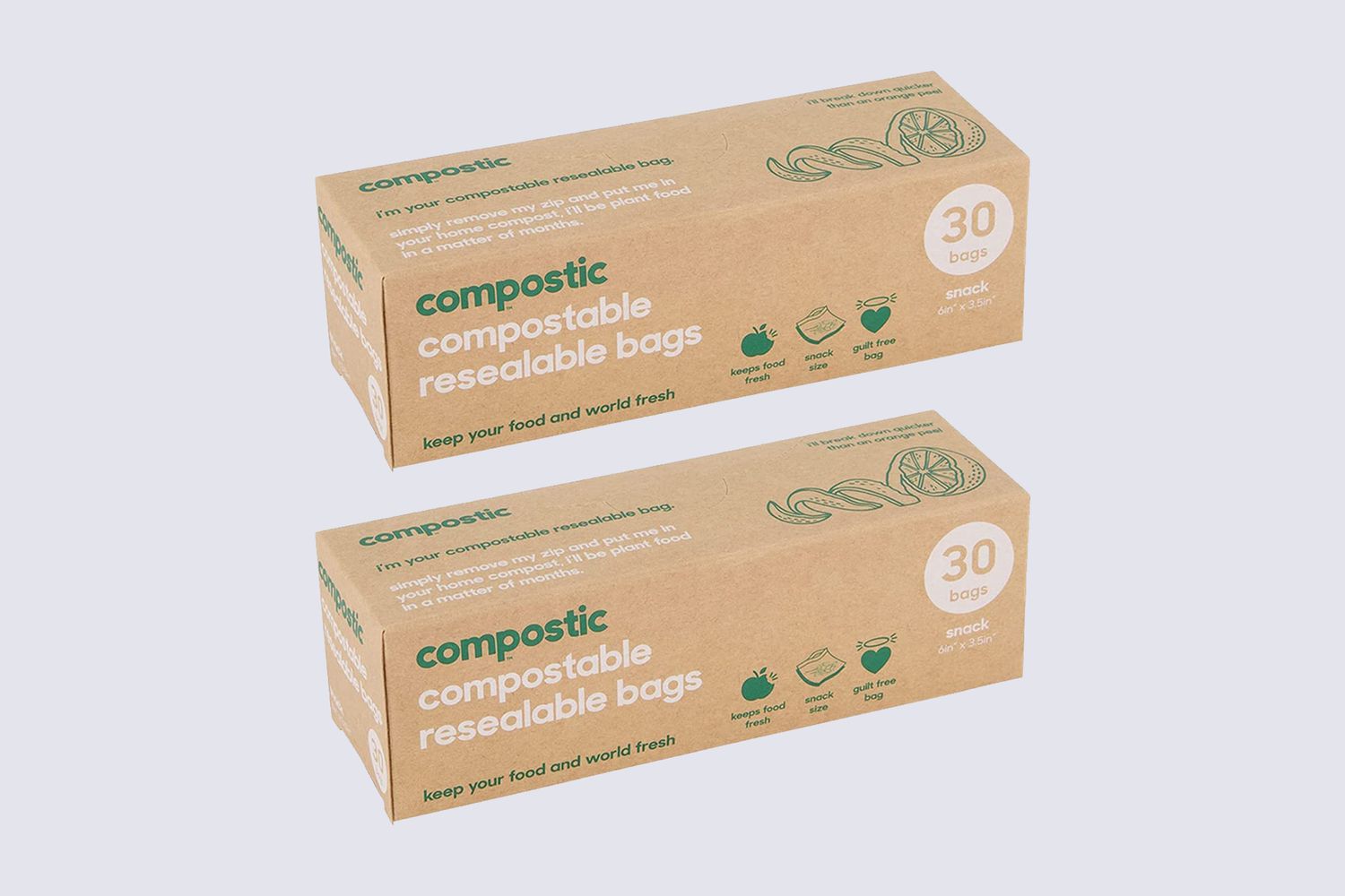Compostic Home Compostable Resealable Snack Bags