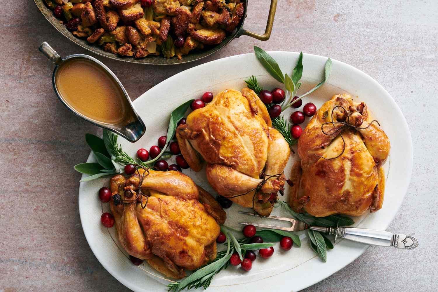 Stuffed game hens