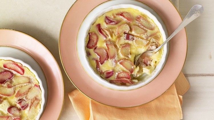 rhubarb custards