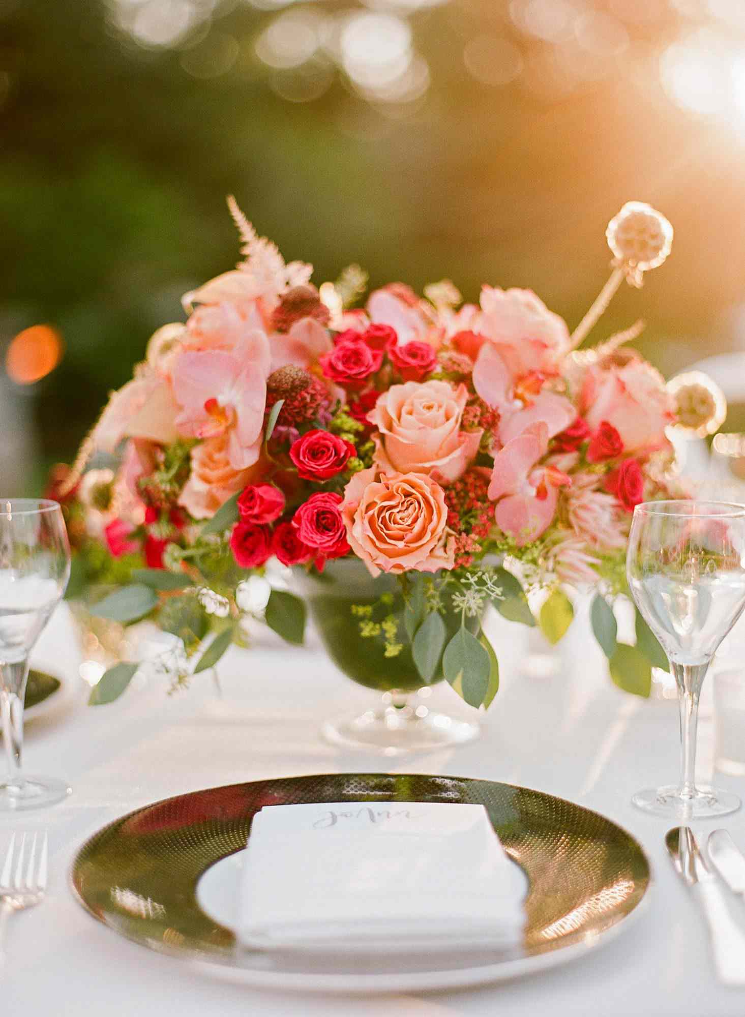 melissa michael pink floral centerpiece