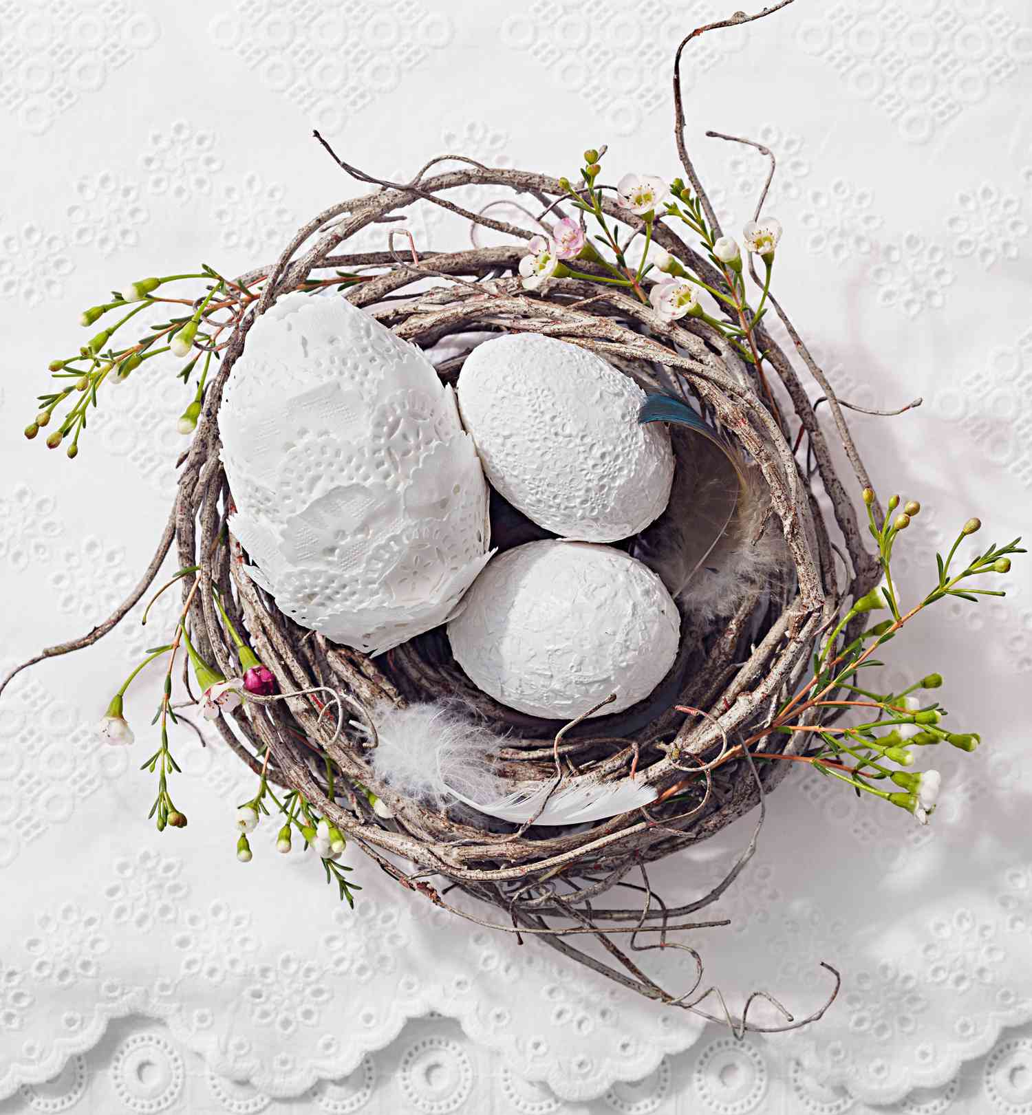 easter egg eyelet doily