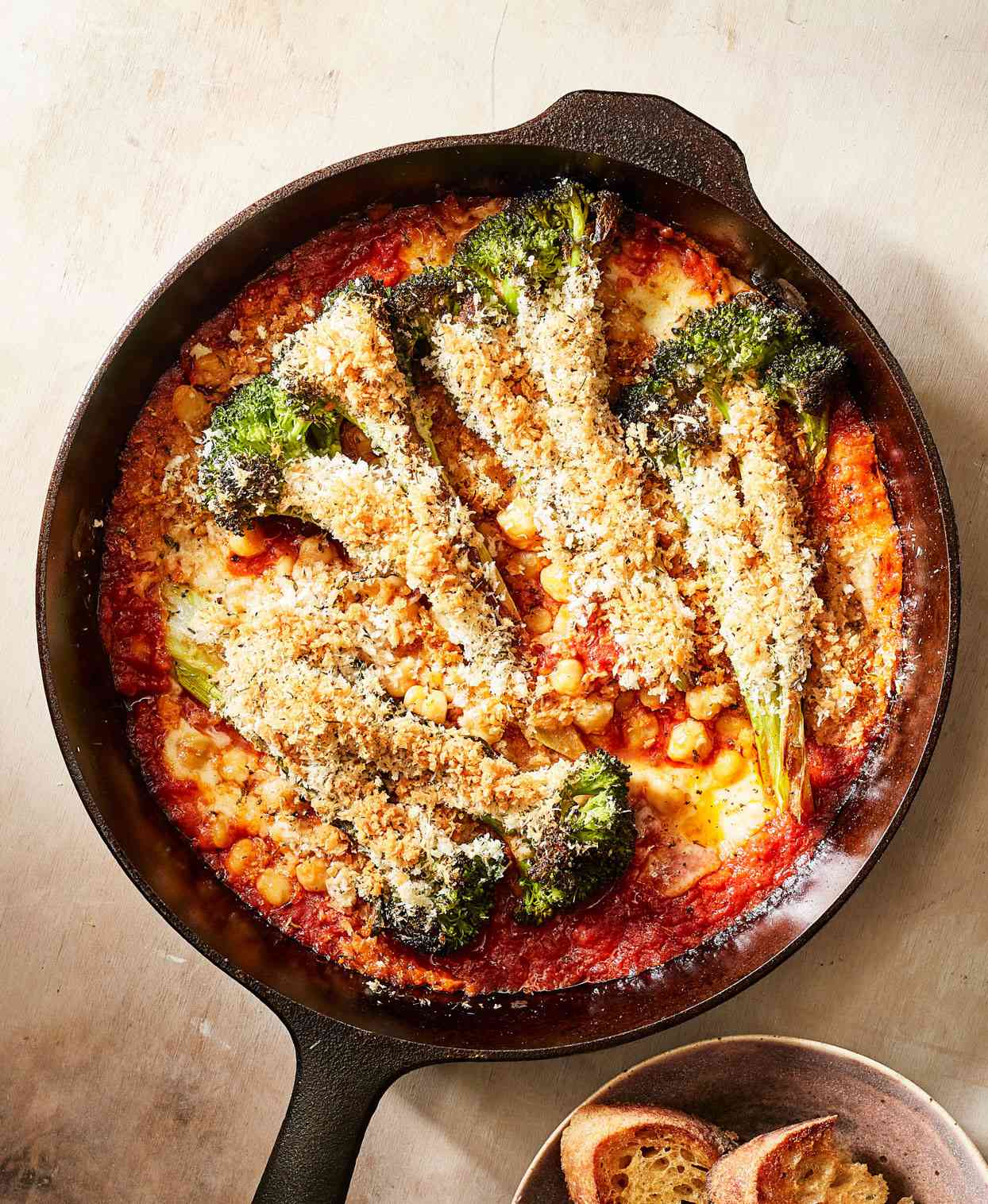 broccoli-and-chickpea parmesan