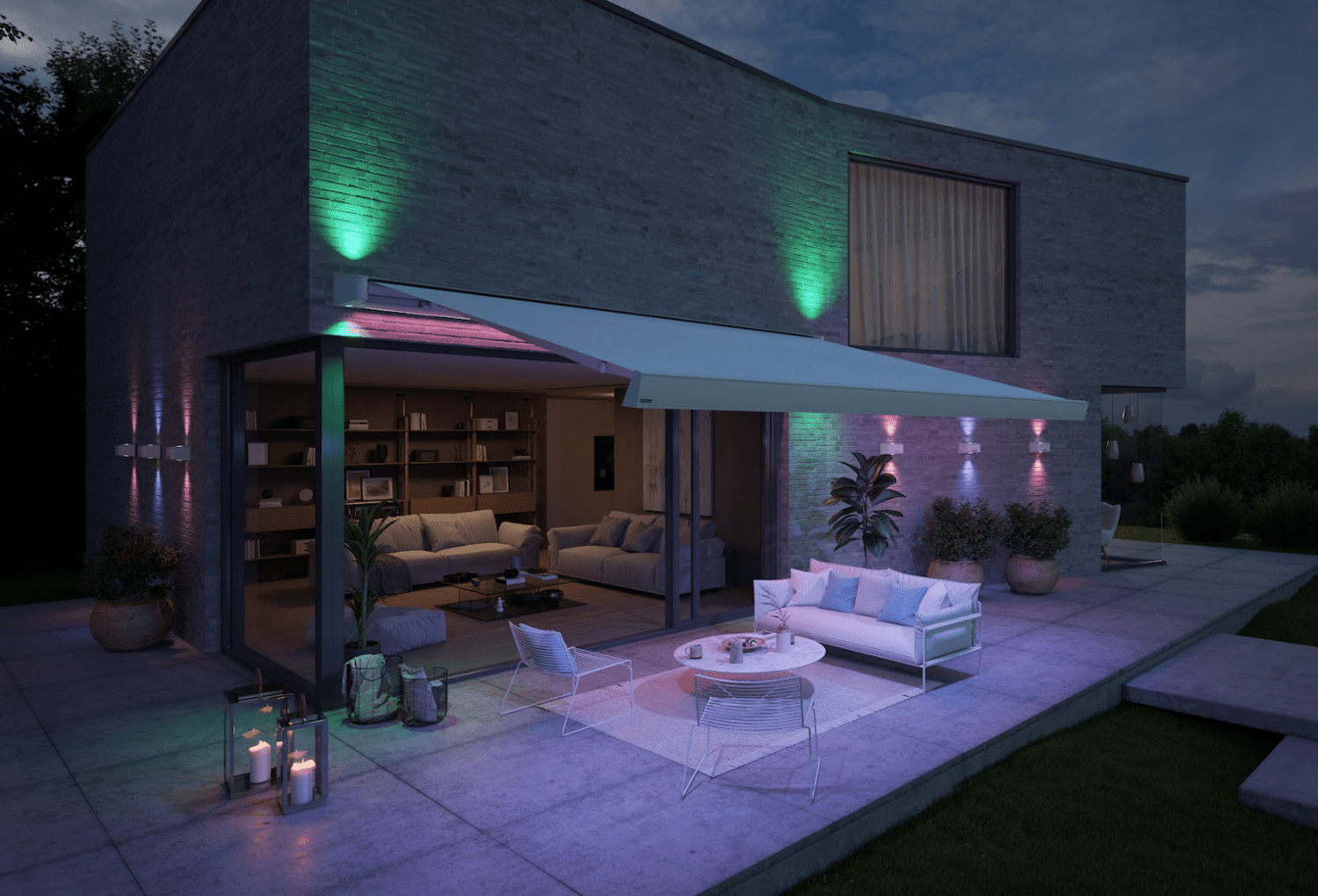 colored outdoor lighting