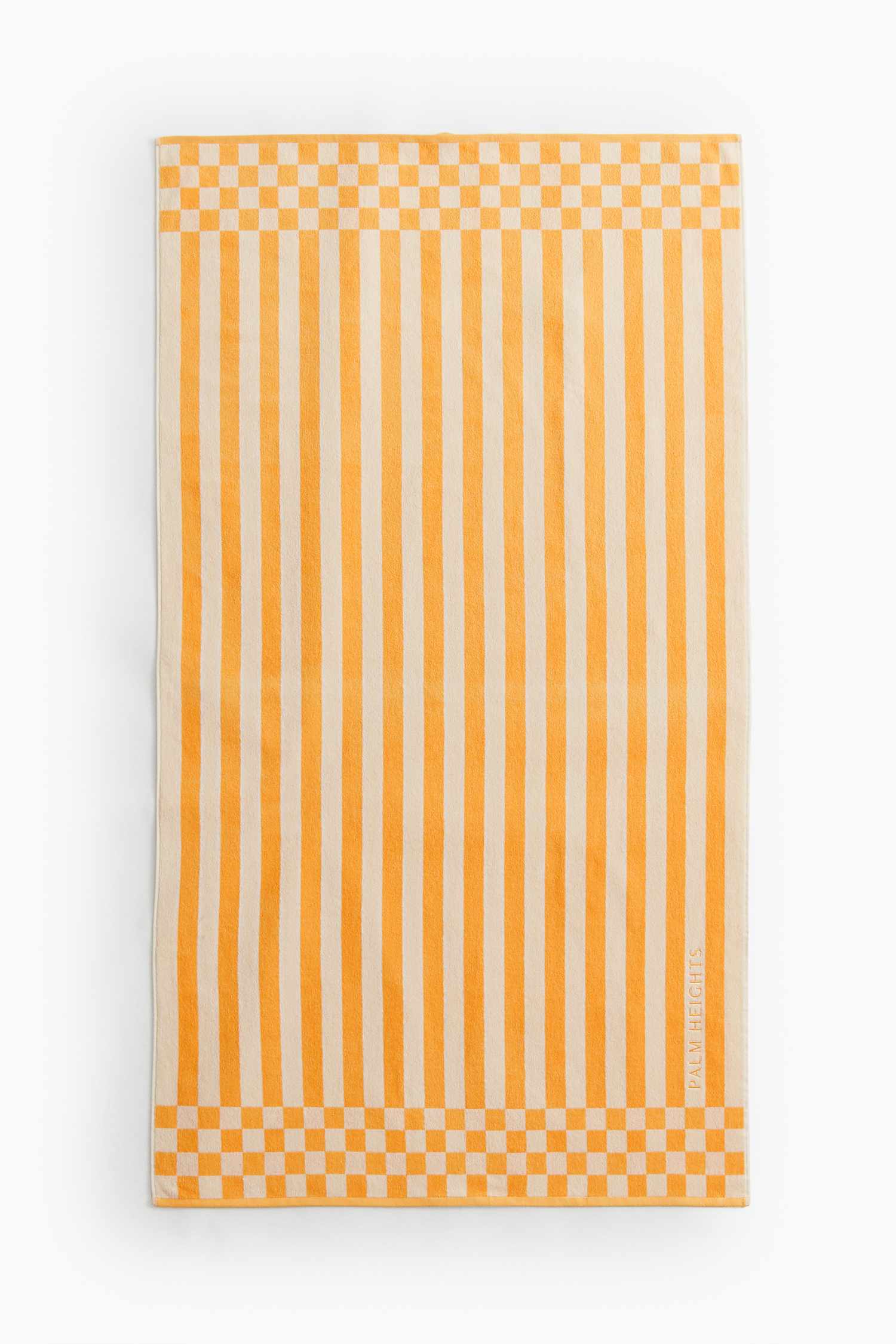 yellow striped towel