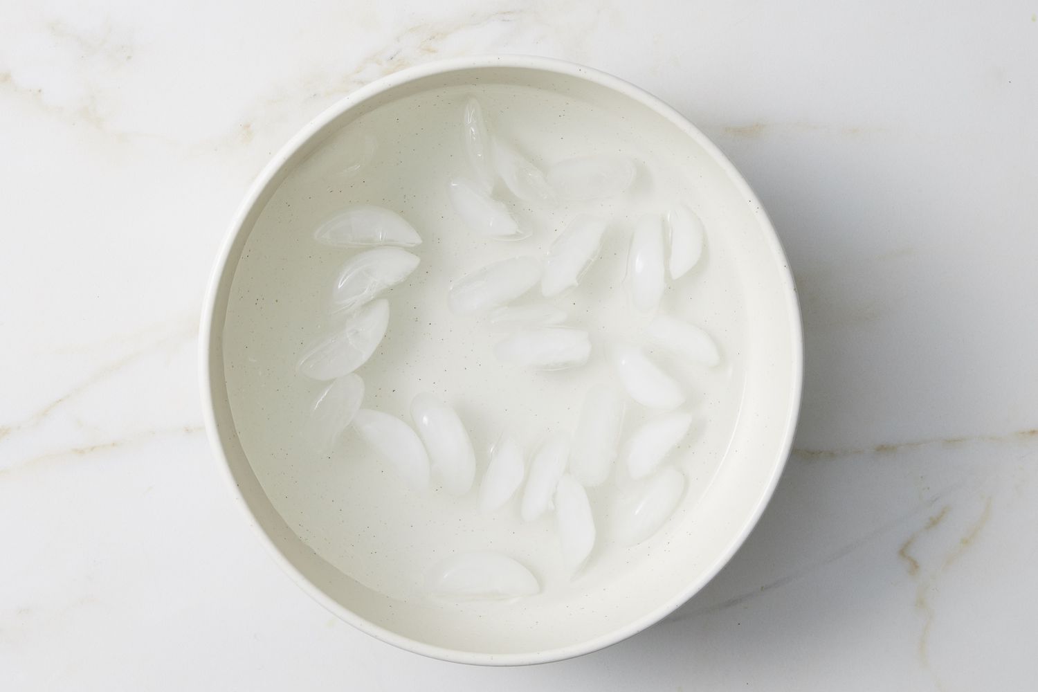 bowl of ice water
