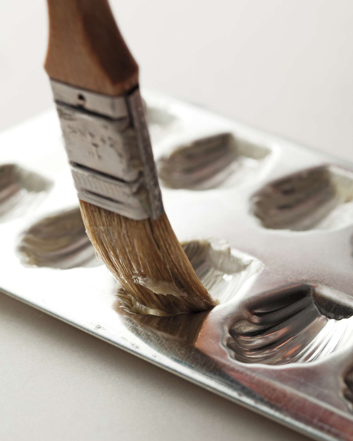 Greasing madeleine pan