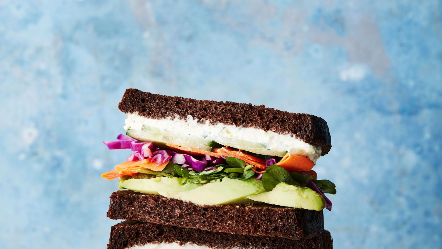avocado and boursin sandwiches